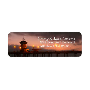 Etiqueta Personalizado de Huntington Beach California