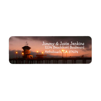 Etiqueta Personalizado de Huntington Beach California