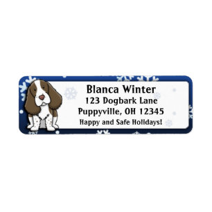 Etiqueta Personalizado de invierno Inglés Springer Spaniel
