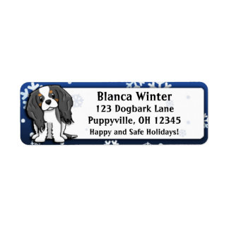 Etiqueta Personalizado de invierno Tri Cavalier King Charle