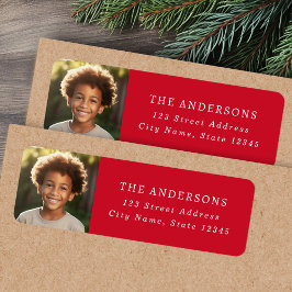 Etiqueta Personalizado de la familia foto elegante direcció