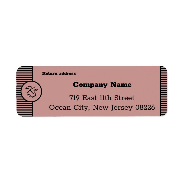 Etiqueta Personalizado de la pequeña empresa negro y rosa M (Frente)