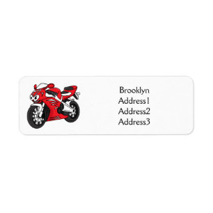 Etiqueta Personalizado de motocicleta roja