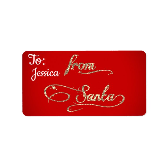 Etiqueta Personalizado De Navidades Santa (Frente)