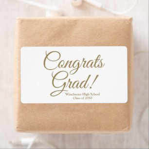 Etiqueta Personalizado de oro blanco grávido año escolar