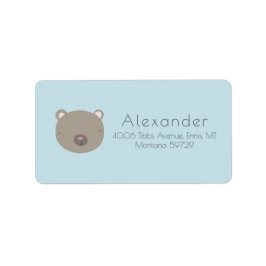 Etiqueta Personalizado De Oso Cuto