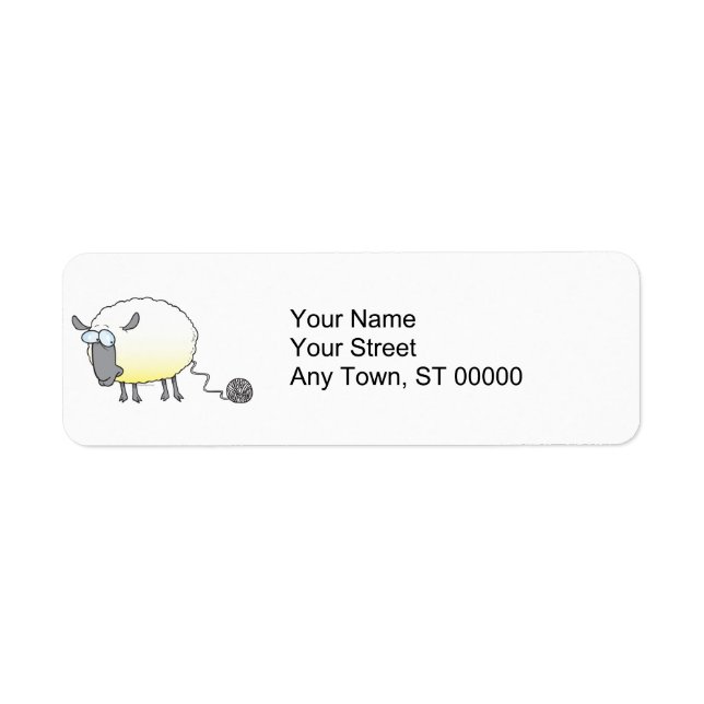 Etiqueta personalizado de ovejas clonadas con hilo (Frente)