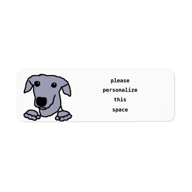 Etiqueta personalizado de peinaje de marioneta azul (Frente)