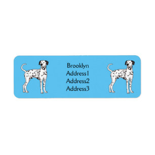 Etiqueta Personalizado de perro dalmatiano