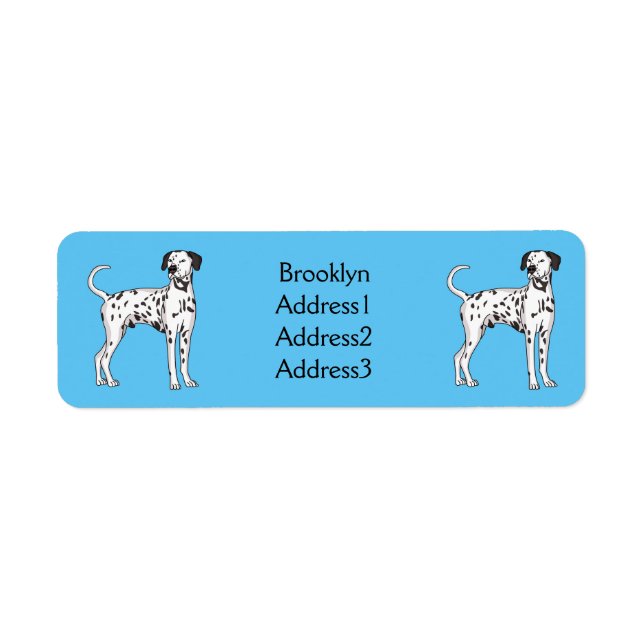 Etiqueta Personalizado de perro dalmatiano (Frente)