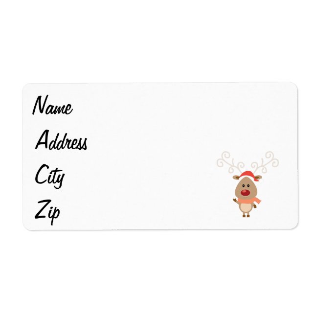Etiqueta Personalizado de renos malcriados (Frente)