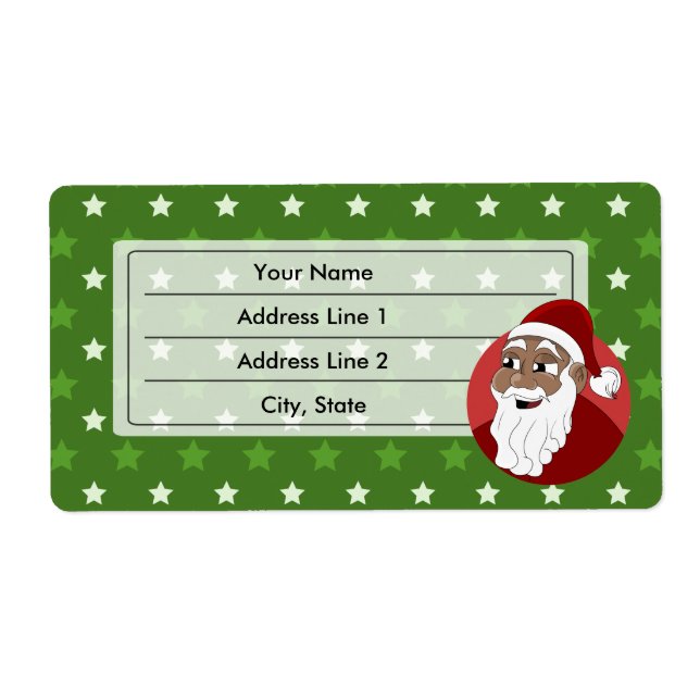 Etiqueta Personalizado de Santa Claus (Frente)