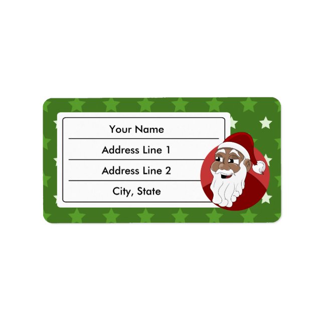 Etiqueta Personalizado de Santa Claus (Frente)