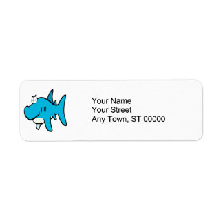 Etiqueta personalizado de tiburón sonriente