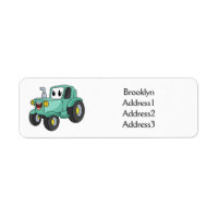 Personalizado de tractores verde feliz