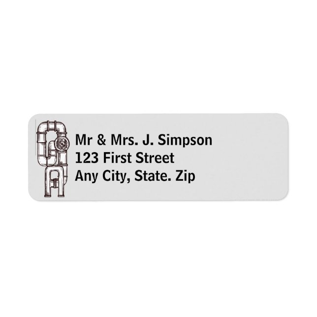 Etiqueta Personalizado de tuberías de plomo (Frente)