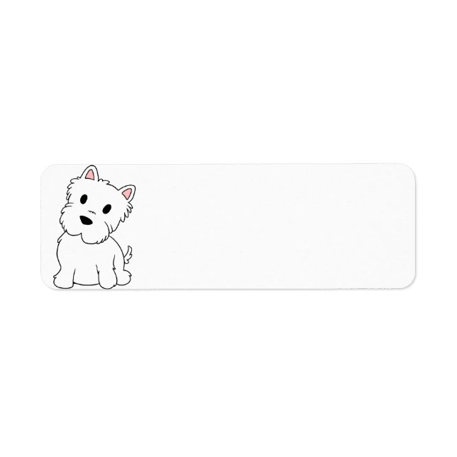 Etiqueta personalizado de westie (Frente)