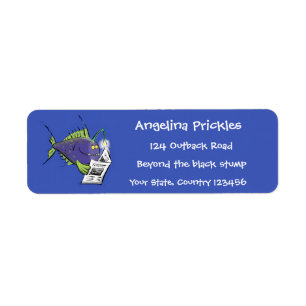 Etiqueta Personalizado divertida de pescados y mariscos