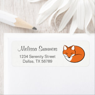 Etiqueta Personalizado dormido Fox