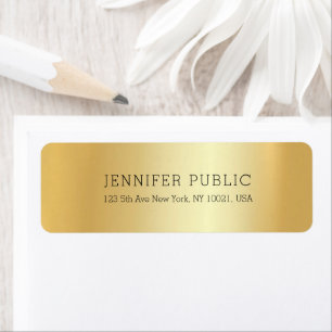 Etiqueta Personalizado Elegant Gold Template Luxury Return 