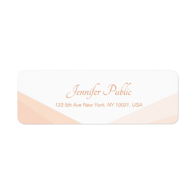 Etiqueta Personalizado Elegante Dirección de devolución de  (Frente)