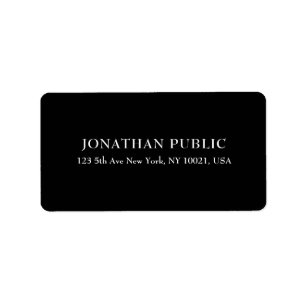 Etiqueta Personalizado Elegante Plantilla Sencilla En Blanc