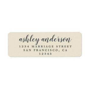 Etiqueta Personalizado Elegante Script Antiguo Dirección de