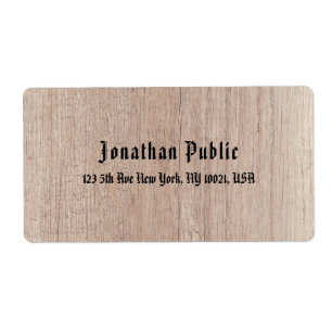 Etiqueta Personalizado Estilo Antiguo Texto Marrón Aspecto