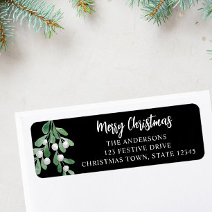 Etiqueta Personalizado Feliz Navidad Dirección de Regreso d