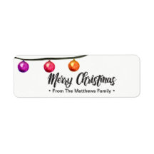 Personalizado, Feliz Navidad, Familia, Acuarela