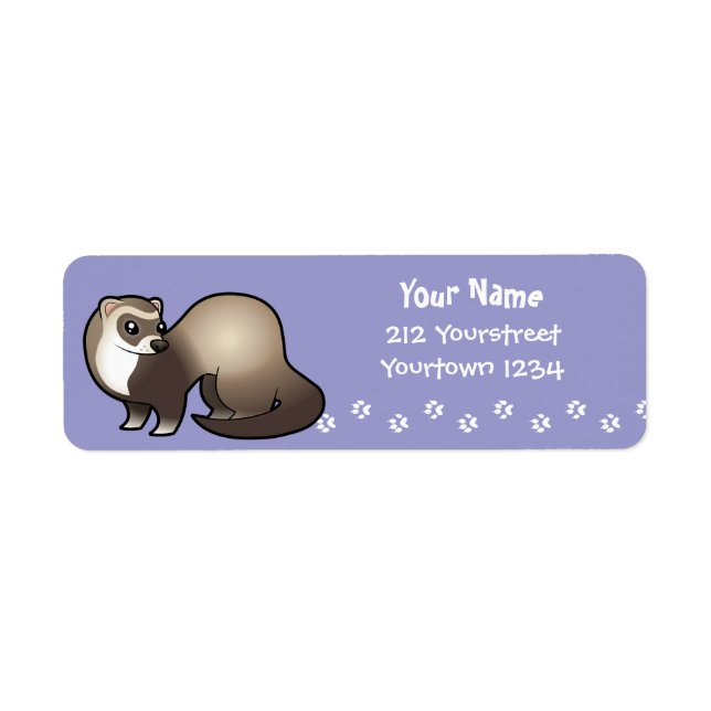 Etiqueta Personalizado Ferret (Frente)