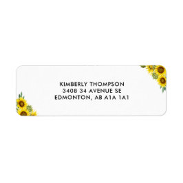 Etiqueta Personalizado floral de girasol Graduación moderna