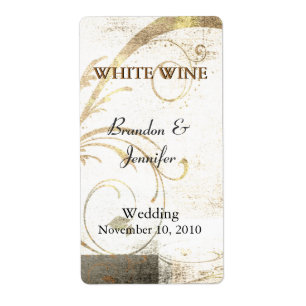 Etiqueta Personalizado Flourish Boda Wine Labels