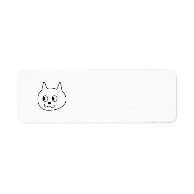 Etiqueta Personalizado Gato Blanco. (Frente)