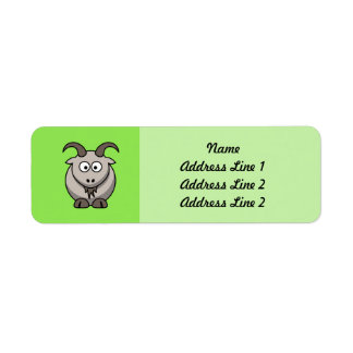 Etiqueta Personalizado Goat sobre fondo verde brillante