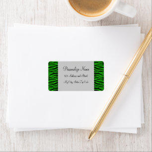 Etiqueta Personalizado Green Zebra