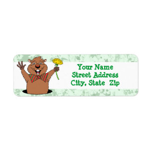 Etiqueta Personalizado Groundhog