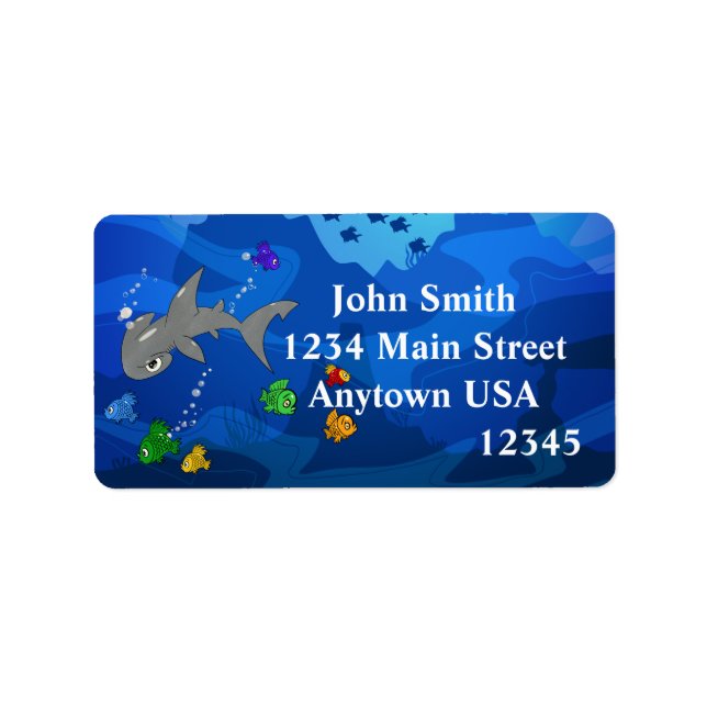 Etiqueta Personalizado Hammerhead Shark (Frente)