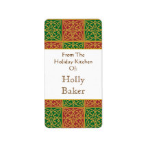 Personalizado Holday Baking Red Green Fleur de Lis