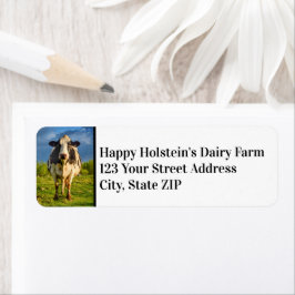 Etiqueta Personalizado Holstein Cow Business