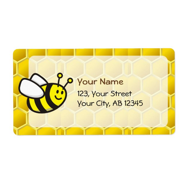 Etiqueta Personalizado Honeybee (Frente)