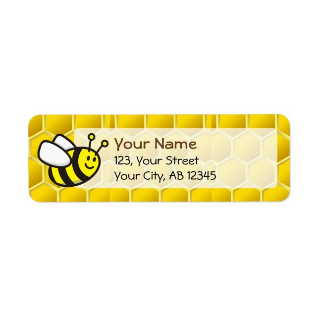 Etiqueta Personalizado Honeybee (Frente)