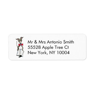 Etiqueta Personalizado italiano Greyhound Antonio