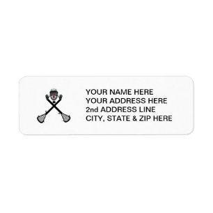 Etiqueta Personalizado Lacrosse Player