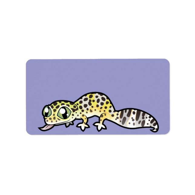 Etiqueta Personalizado Leopard Gecko (Frente)