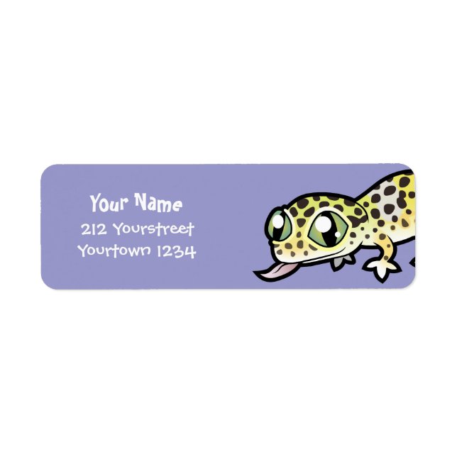 Etiqueta Personalizado Leopard Gecko (Frente)