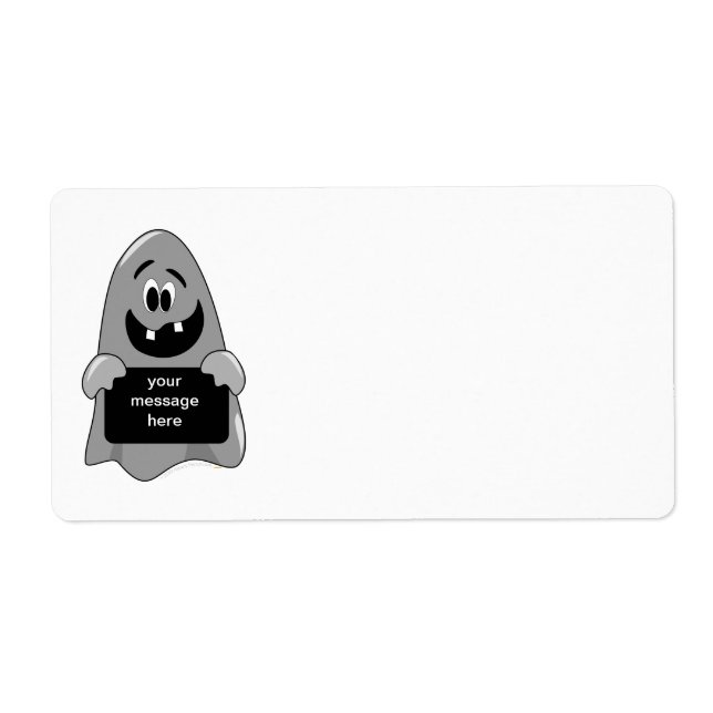 Etiqueta Personalizado lindo Goofy Ghost Halloween Personal (Frente)