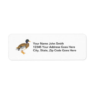 Etiqueta Personalizado Mallard Duck personalizado