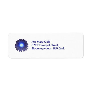 Etiqueta Personalizado Marigold Blue Glow