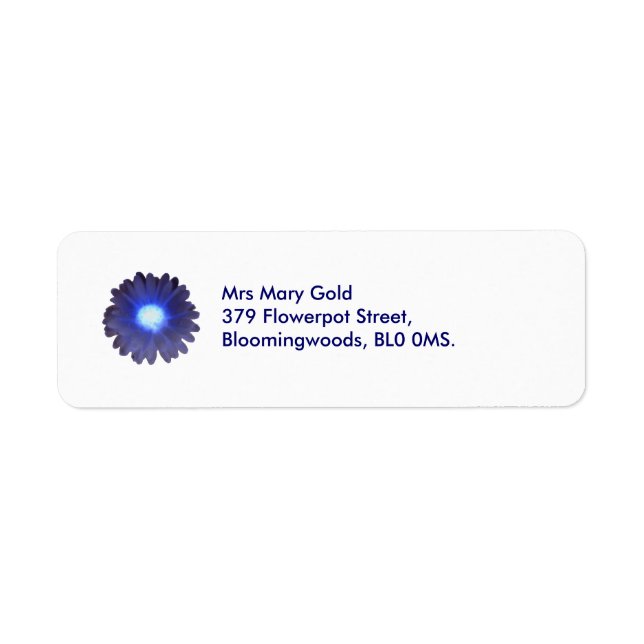 Etiqueta Personalizado Marigold Blue Glow (Frente)